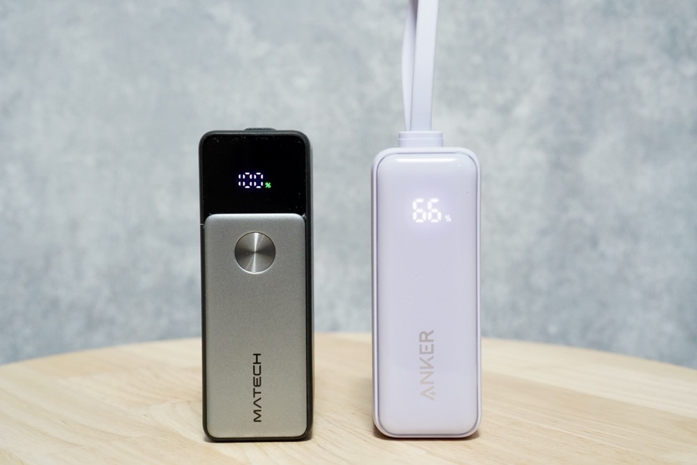 Anker Power Bank(30W, Fusion, Built-In USB-C ケーブル)とMATECH PowerFusion 5000 45W