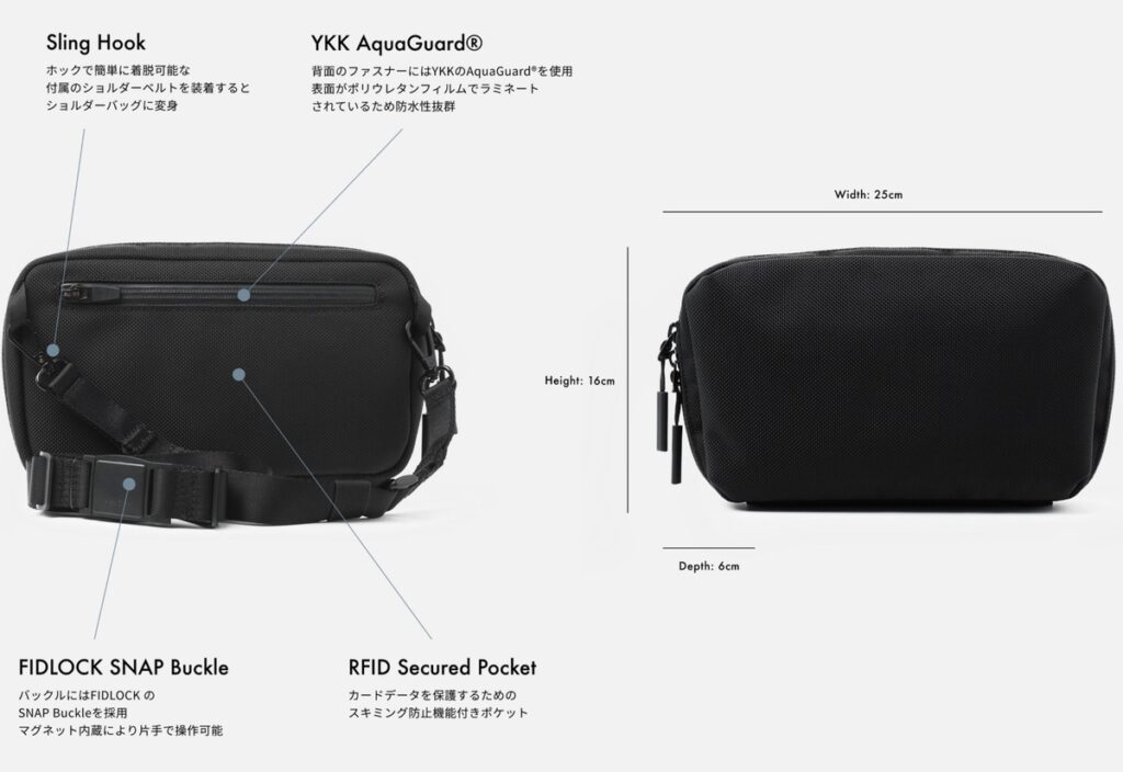 THE TOKYO TECHPACK POUCHの外観(イメージ)