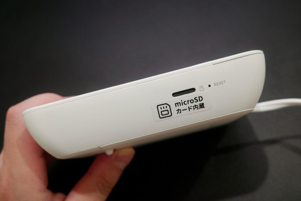 SwitchBot スマートテレビドアホンのモニター親機にはMicroSDを内蔵