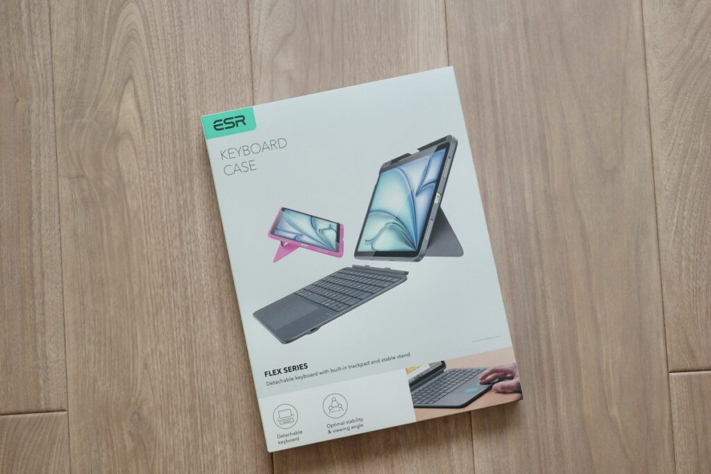 ESR iPad Air 11インチ（M2/M3）Flexタブレットケースのパッケージ