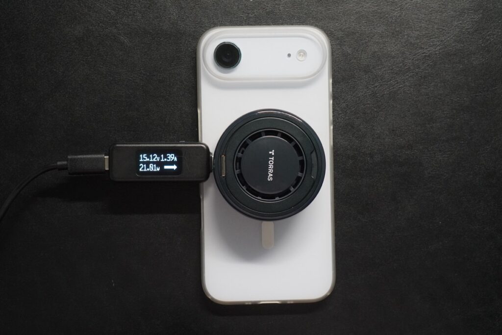 冷却システムOFF時の出力は21W