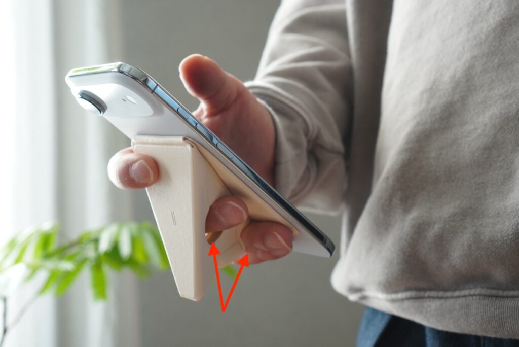 beak mag 2は、リングとリング下部の窪みが支点になる