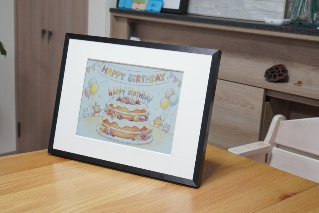 AIアートキャンバスで誕生日会