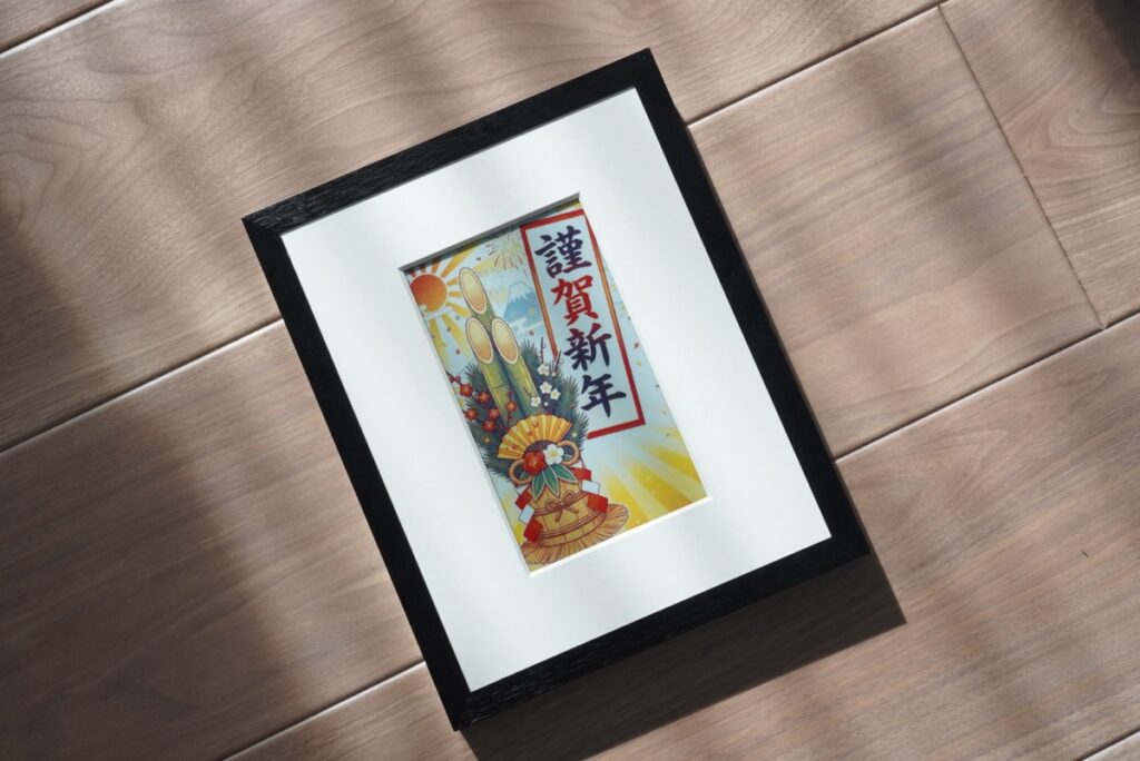 お正月用の画像をAIアートキャンバスに表示